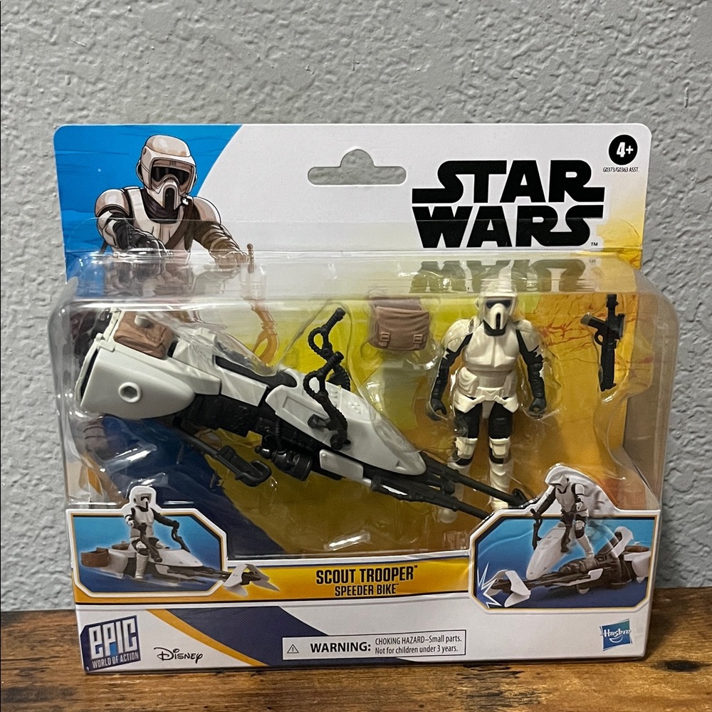 Star Wars Scout Trooper Speeder Bike Playset - White, Black NWT!!